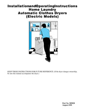 Alliance Laundry Systems 505828 Installation And Operation Instructions Manual