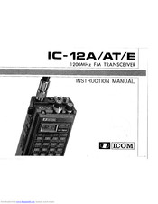 Icom IC-12A Instruction Manual