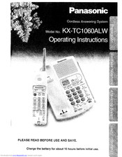 Panasonic KX-TC1060ALW Operating Instructions Manual