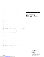 Panasonic NV-SD10 Series Operating Instructions Manual