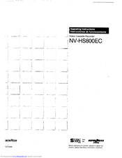 Panasonic NV-HS800EC Operating Instructions Manual