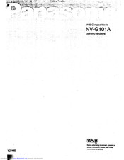 Panasonic NV-G101A Operating Instructions Manual
