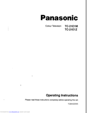 Panasonic TC-21E1Z Operating Instructions Manual