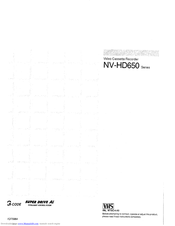 Panasonic NV-HD650A Operating Instructions Manual