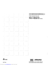 Panasonic NV-HD670EA Operating Instructions Manual