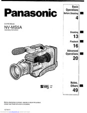Panasonic NV-MS5A Operating Instructions Manual
