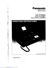 Panasonic KX-F50BA Operating Instructions Manual