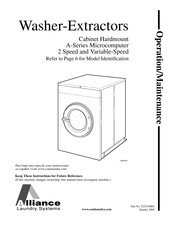 Alliance Laundry Systems SC30AX2 Operation & Maintenance Manual