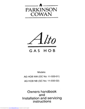 Parkinson Cowan Alto AG HOB NW Owners Handbook And Installation Instructions