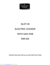 Parkinson Cowan SIM 524 Operating And Installation Instructions