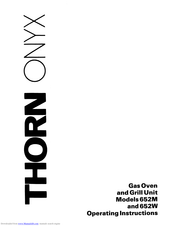 Parkinson Cowan THORN ONYX 652W Operating Instructions Manual