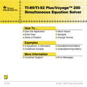 Texas Instruments Voyage 200 Manual Book