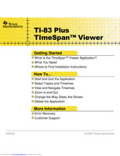 Texas Instruments TimeSpan Viewer Manual Book