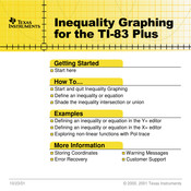 Texas Instruments Inequality Graphing Manual Book