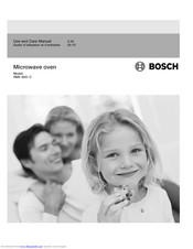Bosch HMV 3051 C Use And Care Manual