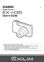 Casio EXILIM EX-H35 User Manual