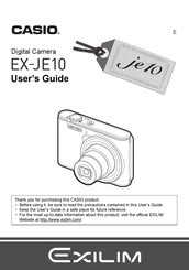 Casio EXILIM EX-JE10 User Manual