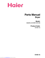Haier GDZ5.0-61WH HA AA Parts Manual