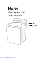 Haier HWM75TLA Use & Care Manual