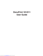 Xerox DocuPrint 211 User Manual