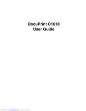 Xerox DocuPrint C1618 User Manual