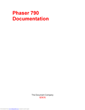 Xerox Phaser 790 Documentation