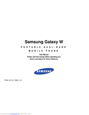 Samsung Galaxy W User Manual