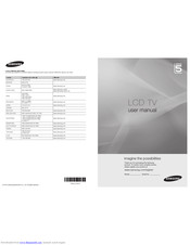 Samsung LA46C550 User Manual