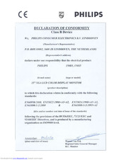 Philips 150S5 Declaration Of Conformity