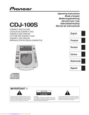 Pioneer CDJ-100S Operating Instructions Manual