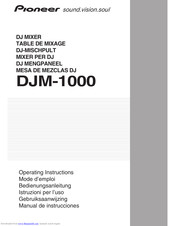 Pioneer DJM-1000 Operating Instructions Manual
