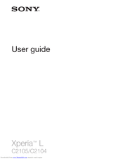 Sony Xperia L C2104 User Manual