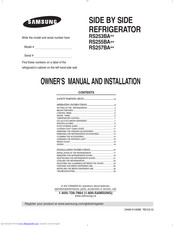 Samsung RS253BA Series and User Manual