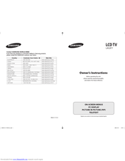 Samsung LA52F7 Owner's Instructions Manual