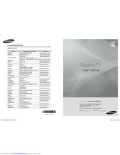 Samsung PS50A467P1M User Manual