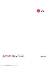 LG GR500R User Manual