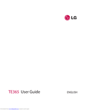 LG TE365 User Manual