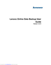 Lenovo Online Data Backup 1.8.14 User Manual