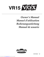 VOX VR15 Owner's Manual