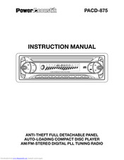 Power Acoustik PACD-875 Instruction Manual