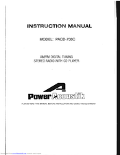 Power Acoustik PACD-703C Instruction Manual