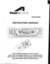 Power Acoustik PACD-889R Instruction Manual