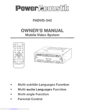 Power Acoustik PADVD-340 Owner's Manual