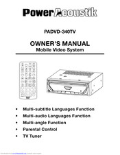 Power Acoustik PADVD-340TV Owner's Manual