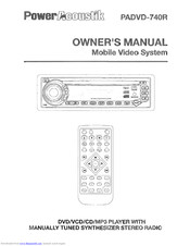 Power Acoustik PADVD-740R Owner's Manual