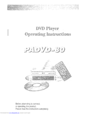 Power Acoustik PADVD-80 Operating Instructions Manual