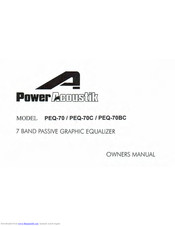 Power Acoustik PEQ-70BC Owner's Manual