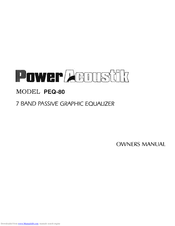 Power Acoustik PEQ-80 Owner's Manual