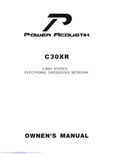 Power Acoustik C30XR Owner's Manual