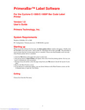Primera PrimaBar User Manual